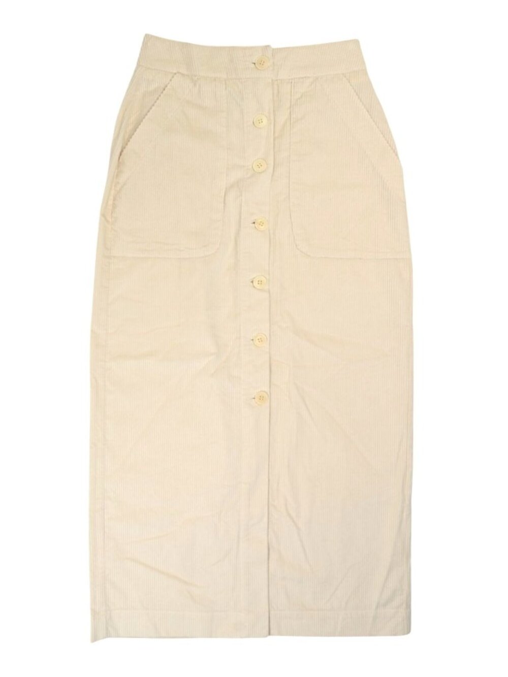 Maria de la Orden Corduroy Midi Skirt in Beige